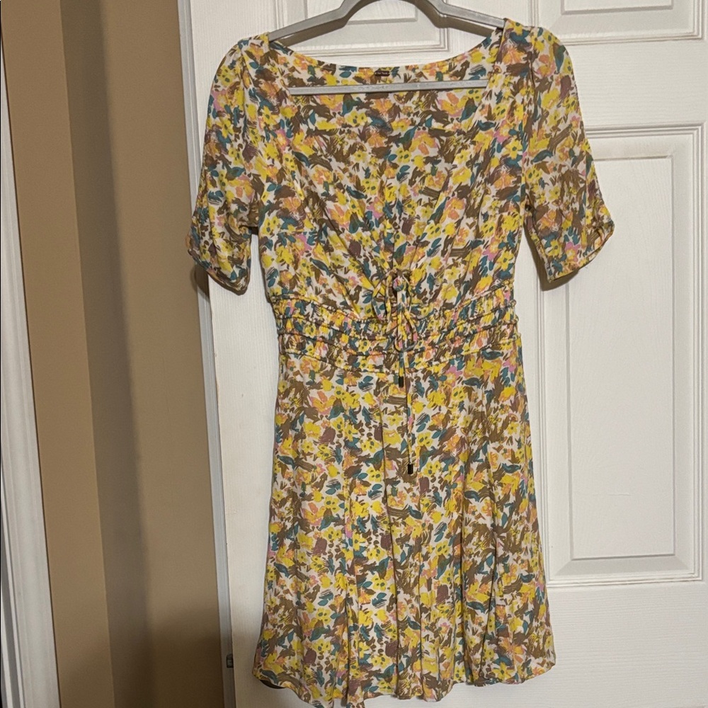 Free People multi colored Floral Mini Dress